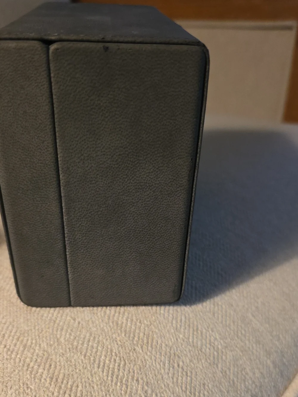 Concord Gray Leather Watch Box with Silver Logo